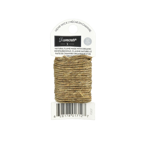 16.5" Hemp wick wrapped