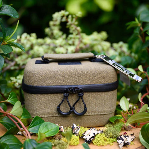 RYOT safe case olive outside view.