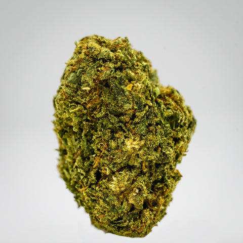 Close up of Cherry Mom hemp flower in white box grown by Appalachian Standard.