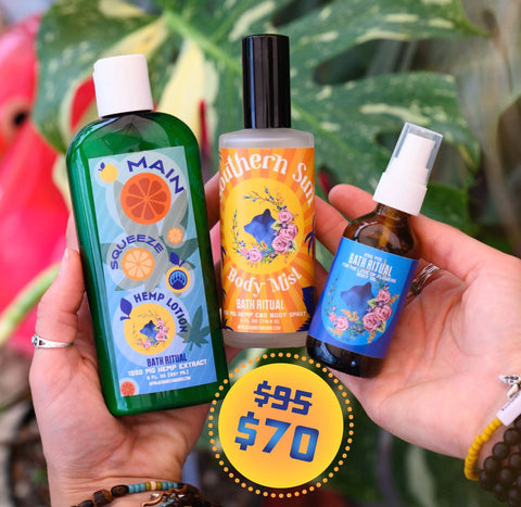 Summer Skin Hemp and CBD Bundle held by fiddyshadesofgreen from Appalachian Standard