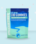 Appalachian Standard's CBN and CBD gummies packaging with blue and green design on a light blue background