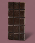 Appalachian Standard's THC Dark chocolate bar with square pieces on a white background