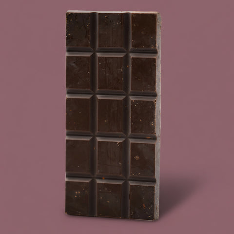 Appalachian Standard's THC Dark chocolate bar with square pieces on a white background