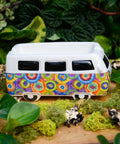 Vintage Hippie Bus Ceramic Ashtray Tie Dye