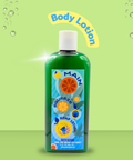 Appalachian Standard's Main Squeeze Body Lotion in a green bottle on a light green background