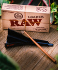 RAW Loader Hemp and CBD Tool for Loading Cones from Appalachian Standard. Plastic Funnel with wooden poker.