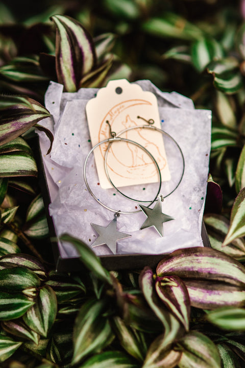 Simple Star Hoops by New Moon Magic
