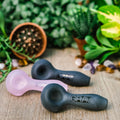 Grav Sandblasted Spoon (pink, green and black) with succulents