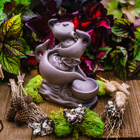 Triple Tea Pot Backflow Incense Holder