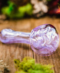 Hype Feather Glass spoon pipe, pink