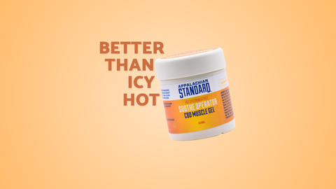 Appalachian Standard's Soothe Operator on a orange background with the words "Better Than Icy Hot" on screen