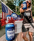 Keep it Cool Koozie from Appalachian Standard. Amy holding a Koozie on July 4th!