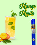 Appalachian Standard THCA Vape Mango Mojito with a blue vape pen on a green background