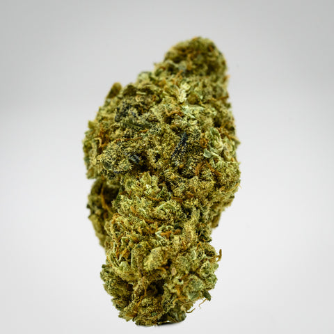 Close-up white box photo of Fresh Squeeze hemp flower grown by Appalachian Standard.